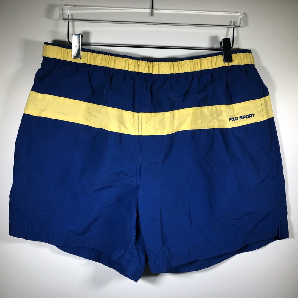 Vintage Ralph Lauren Polo Sport Blue Yellow Stripe
